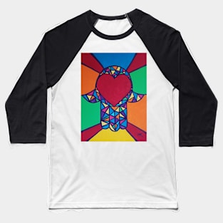 Heart Hamsa by Harriette Knight Baseball T-Shirt